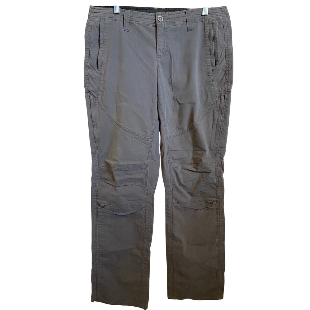 KUHL Spire Roll Up Pants Grey Hiking Outdoor Stretch Pants Womens 12 Reg